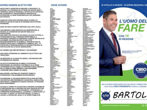 programma elettorale sergio bartoli regione piemonte